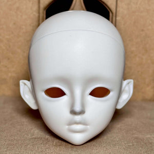 Blank white MDollSchool KiKi BJD head for MSD 1/4 scale doll with pointed elf ears