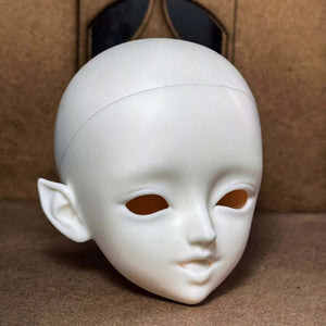 MDollSchool Lucia BJD Head for 1/4 MSD doll, blank white resin elf head with pointed ears