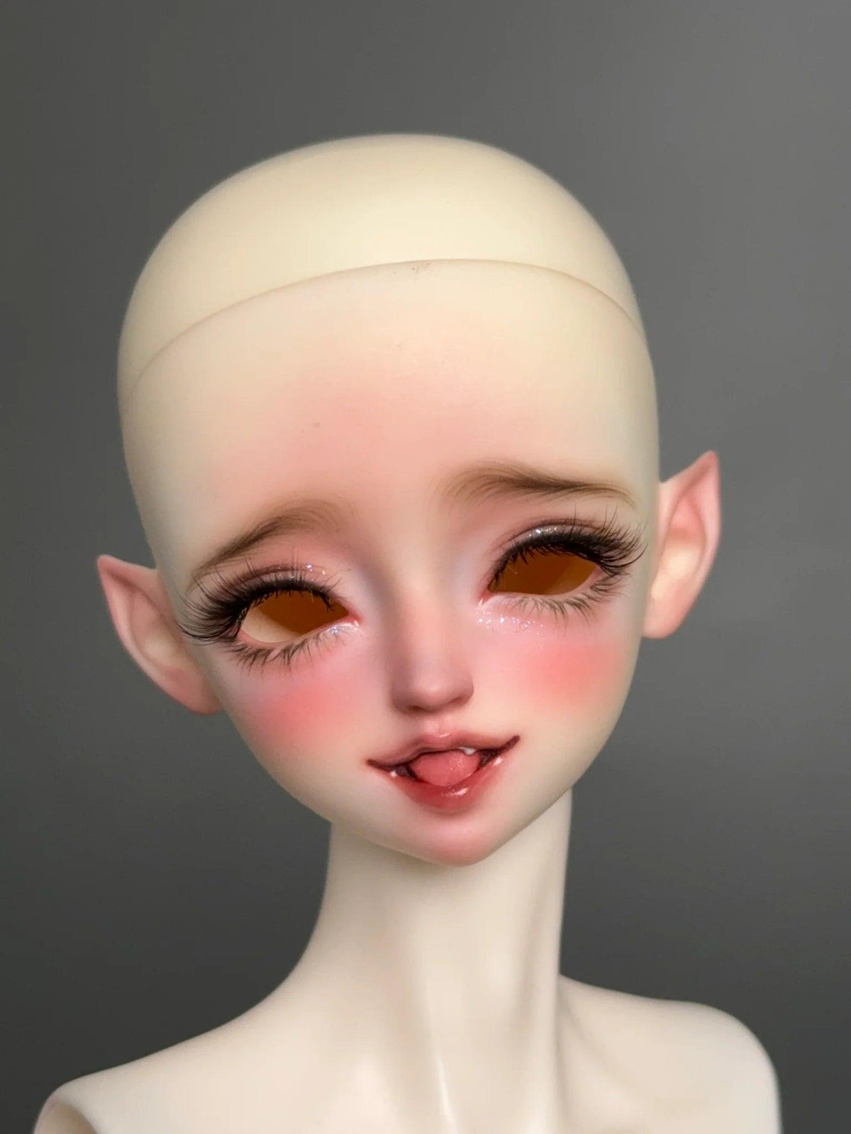 MDollSchool KiKi & Lucia 1/4 MSD BJD doll head with custom faceup and pointed ears