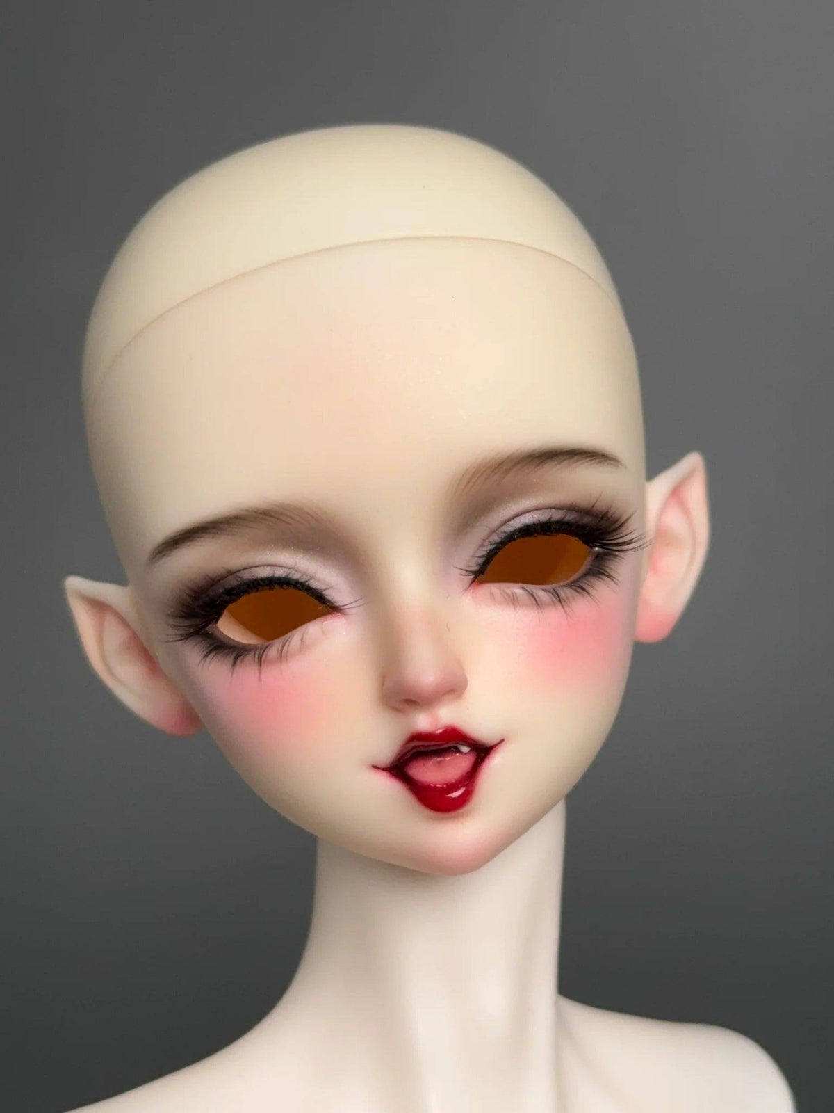 MDollSchool KiKi & Lucia 1/4 MSD BJD doll head with detailed faceup and red lips