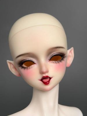 MDollSchool KiKi & Lucia 1/4 MSD BJD doll head with detailed faceup and red lips