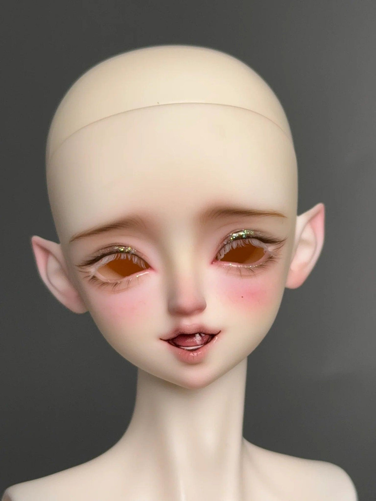MDollSchool KiKi & Lucia 1/4 MSD BJD doll head with detailed faceup and pointed ears
